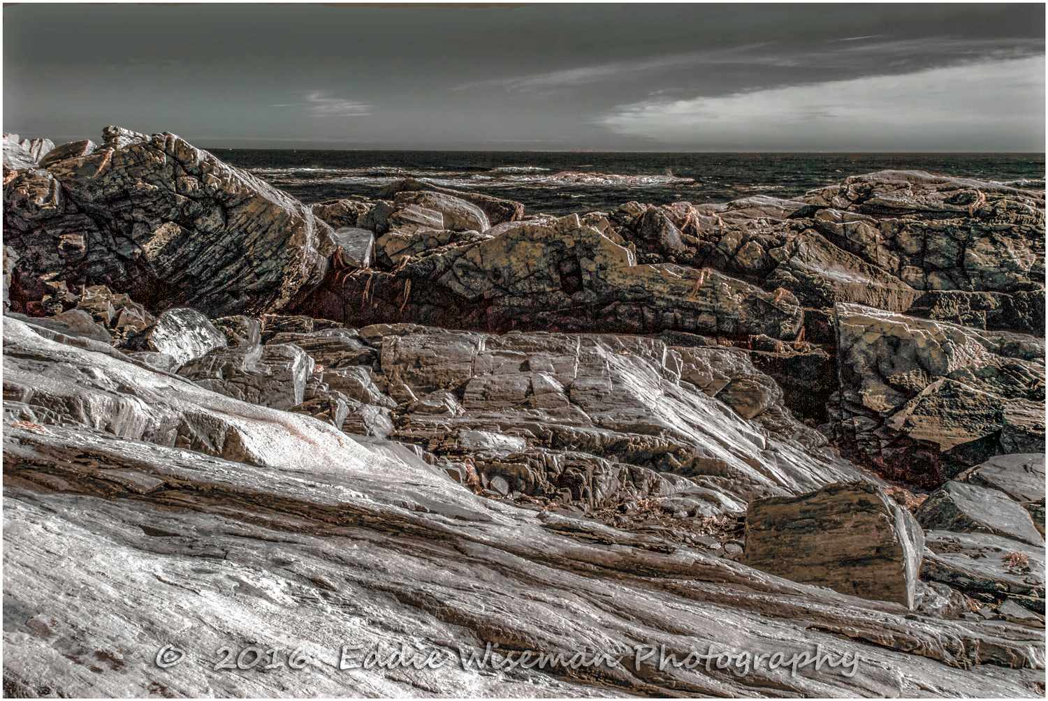 ROCK/SEASCAPE RYE, NH 2016 -Faux Color Infrared