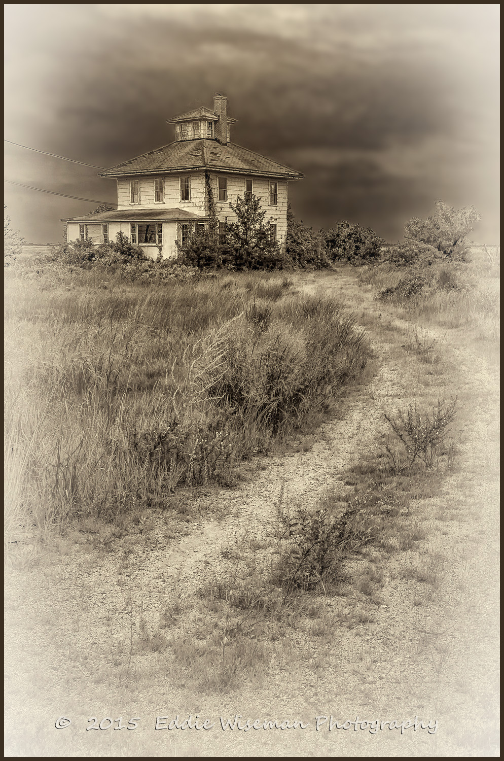 TThe PINK HOUSE In SEPIA TONE, Newbury MA, 2015