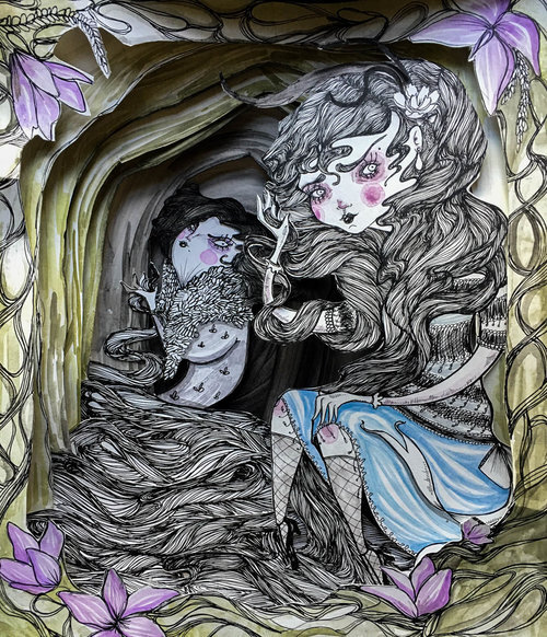 Grimm Fairytale Rapunzel Shadow Box