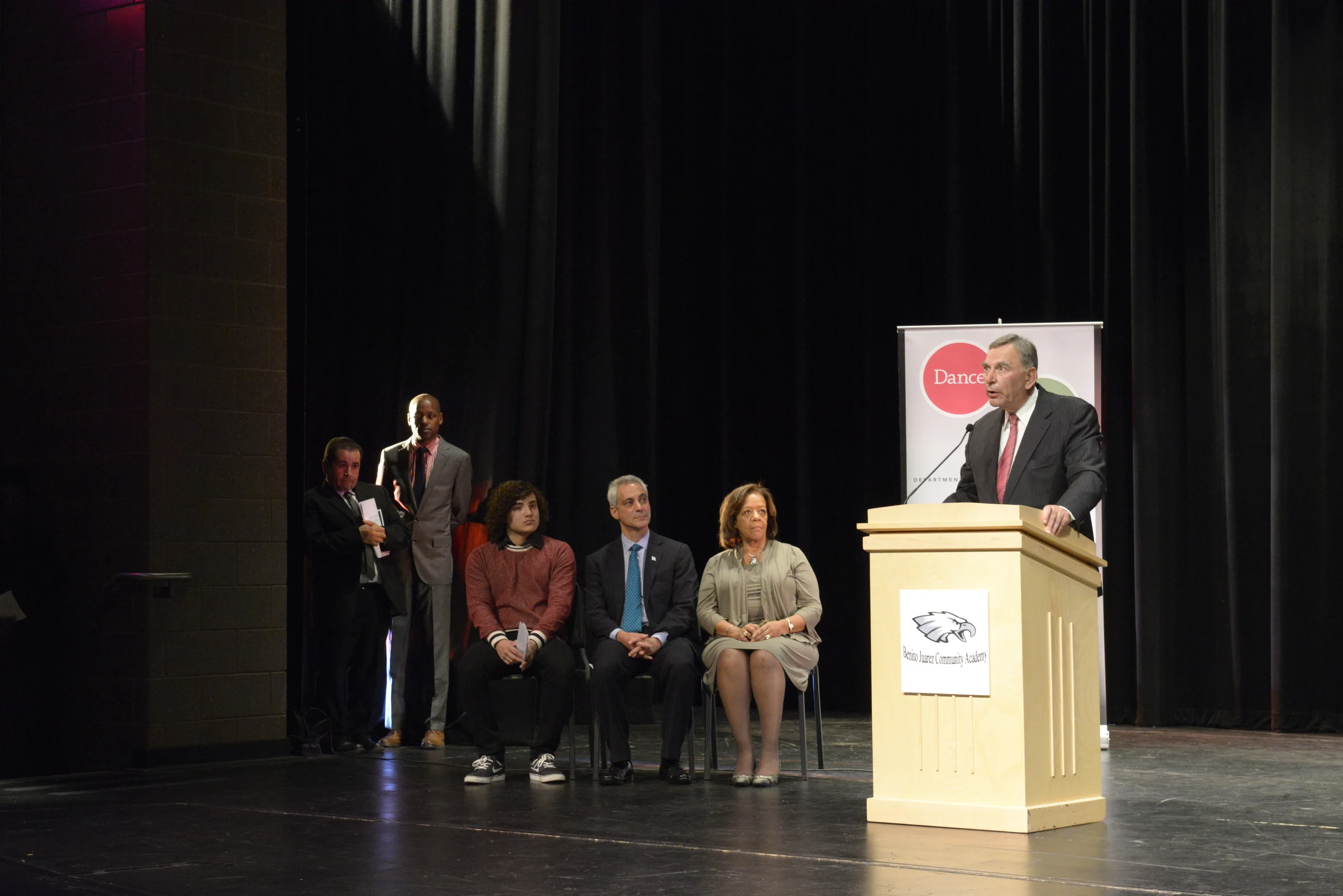 David Vitale, President, Chicago Board of Education, makes remarks at the Be Creative launch event. The campaign will fuel the first-ever Chicago Public Schools Arts Education Plan