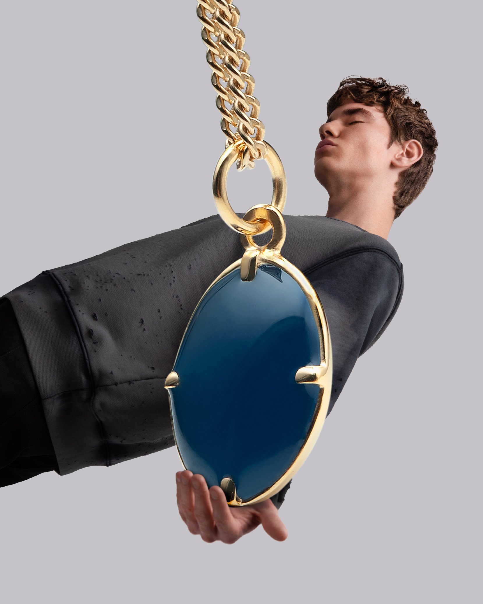 103-0374_Portal Pendant Necklace w- Enamel_Gold Vermeil_Blue_model_piecesatthecenterofall_01.jpg