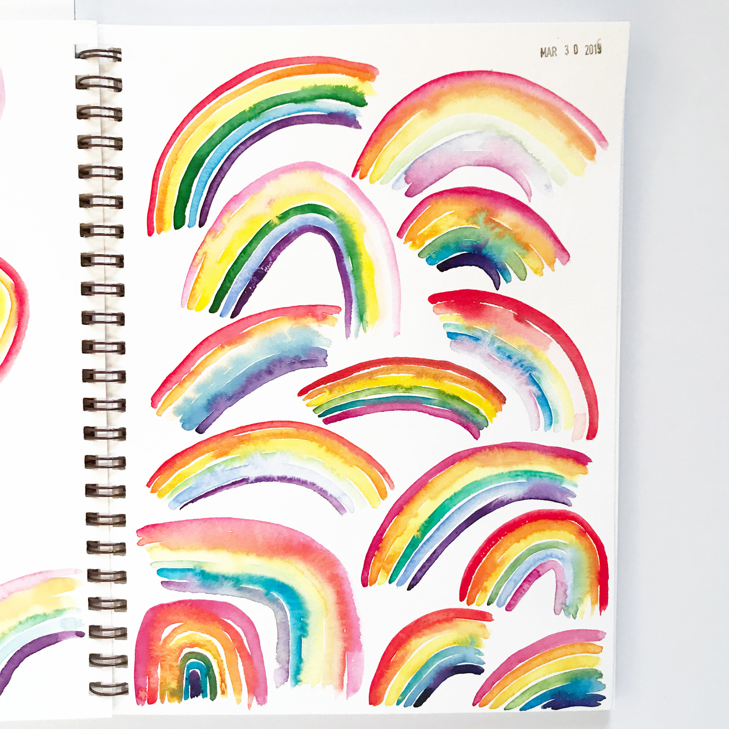 Watercolor Rainbows in Anne Butera's Sketchbook