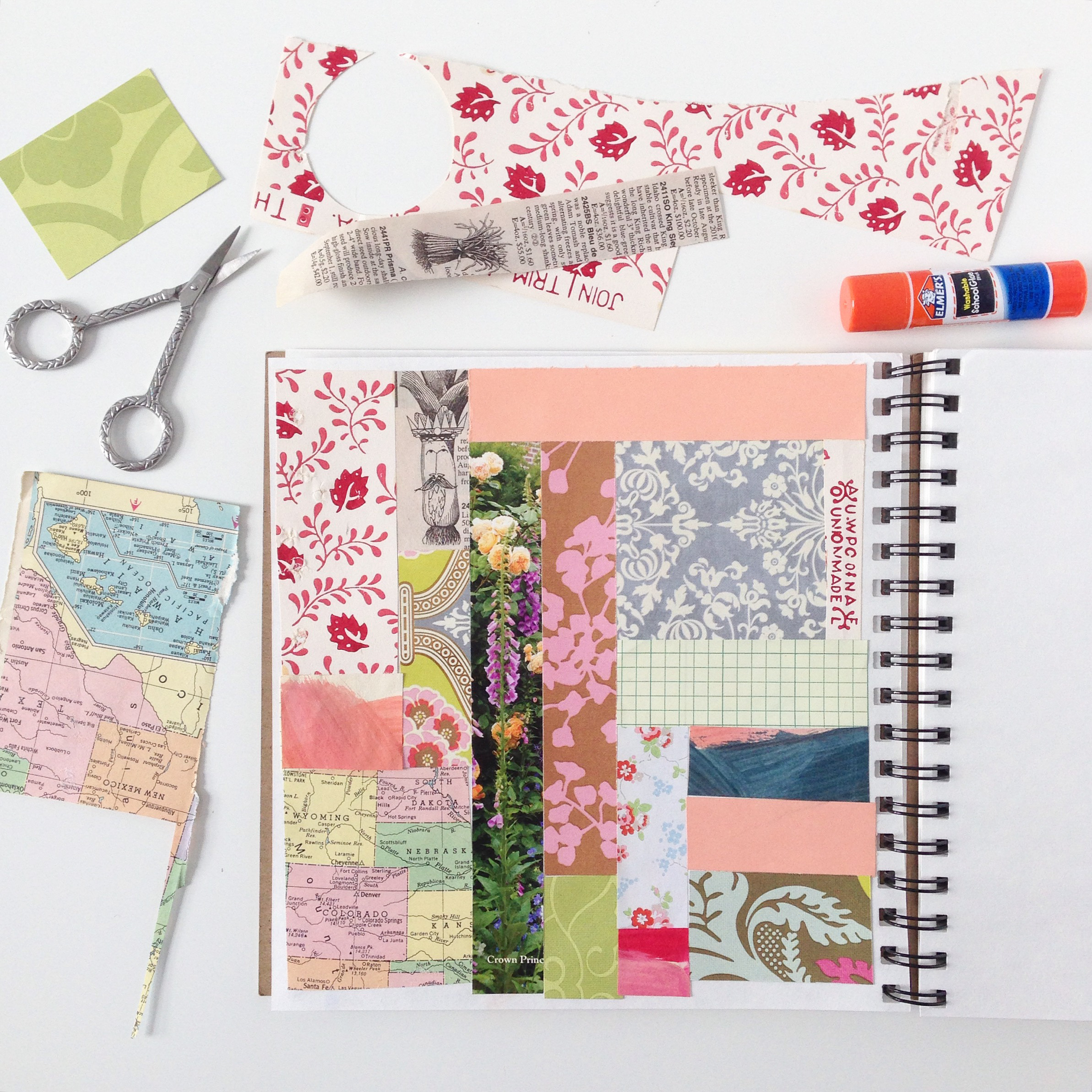 Patchwork Collage in Anne Butera's Sketchbook