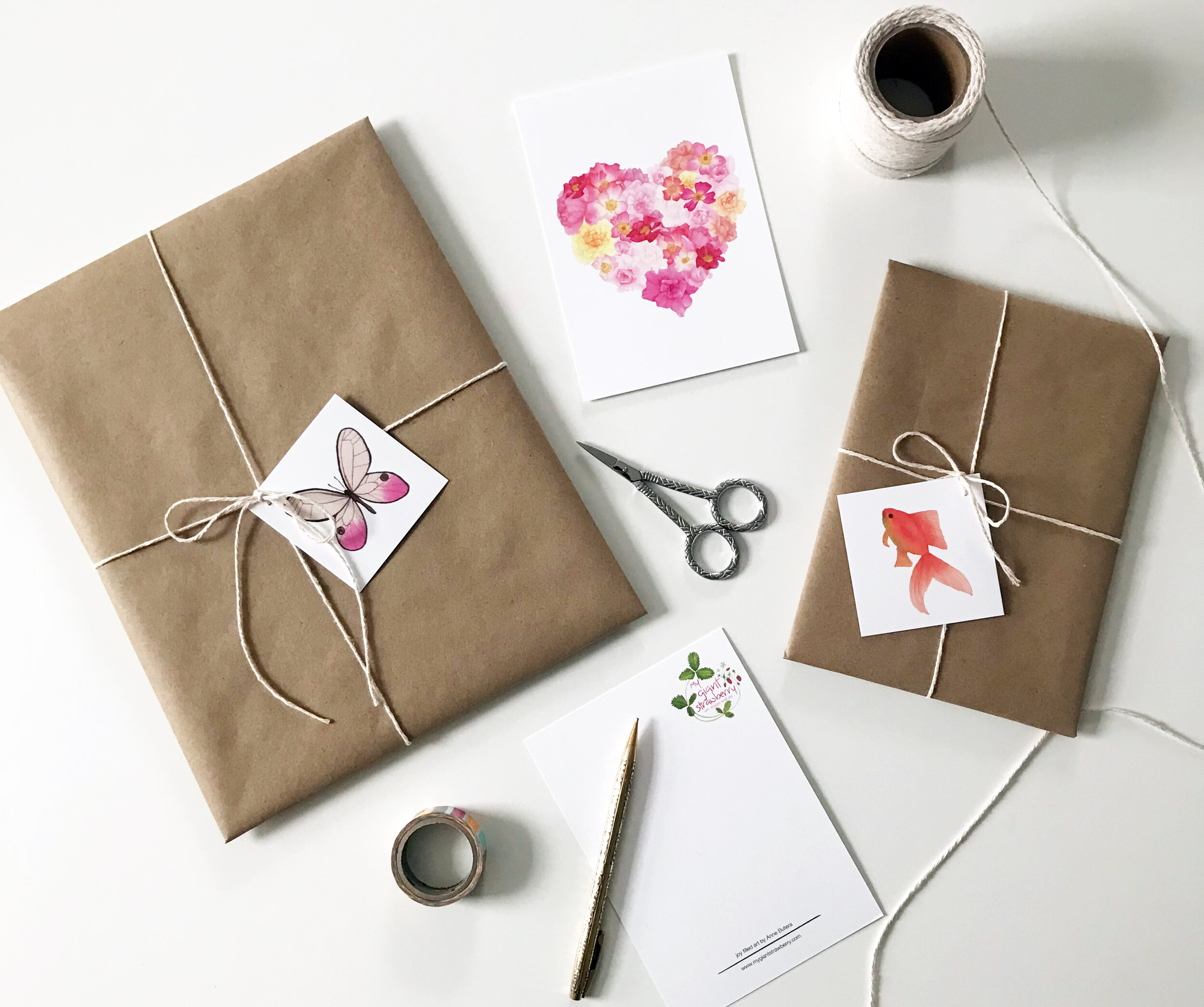 Every Purchase is Wrapped Carefully and Beautifully and Is Sent With a Handwritten Note
