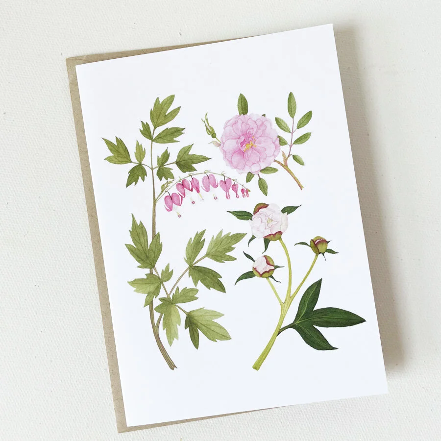 Pink Flowers Notecard with Envelope.jpg