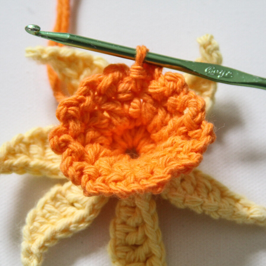 Crocheting a Daffodil.jpg