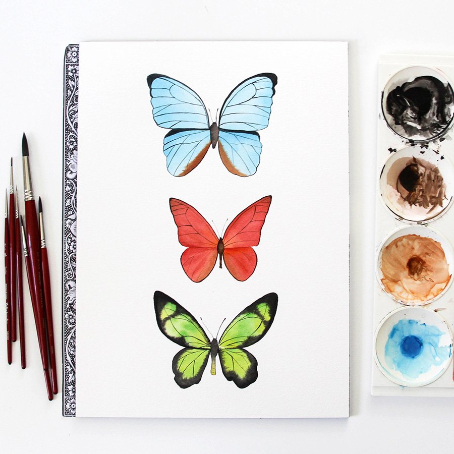 Learn to Paint Realistic Watercolor Butterflies