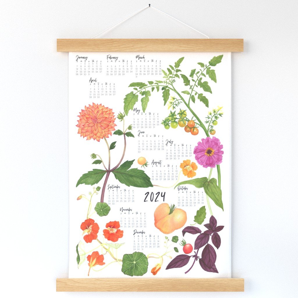 2024 Garden Joy Tea Towel Calendar