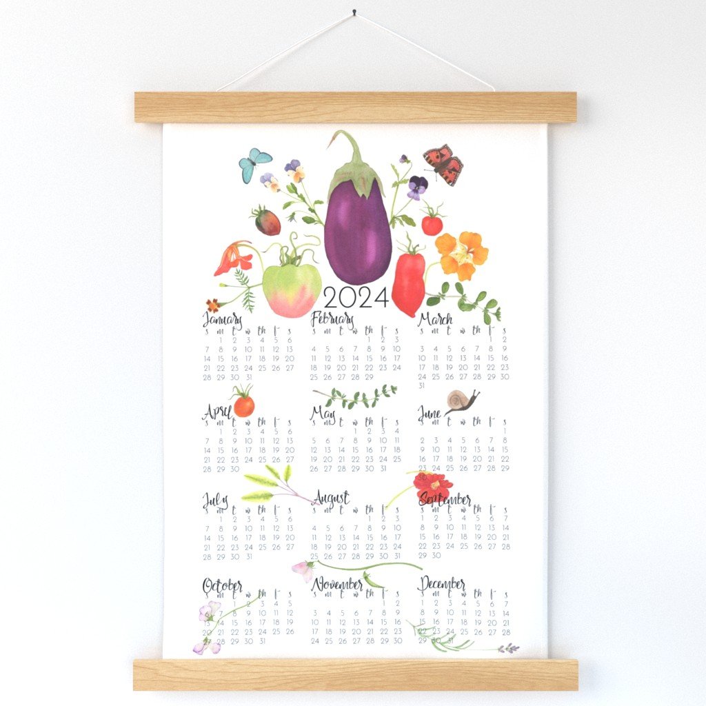 2024 Kitchen Garden Tea Towel Calendar