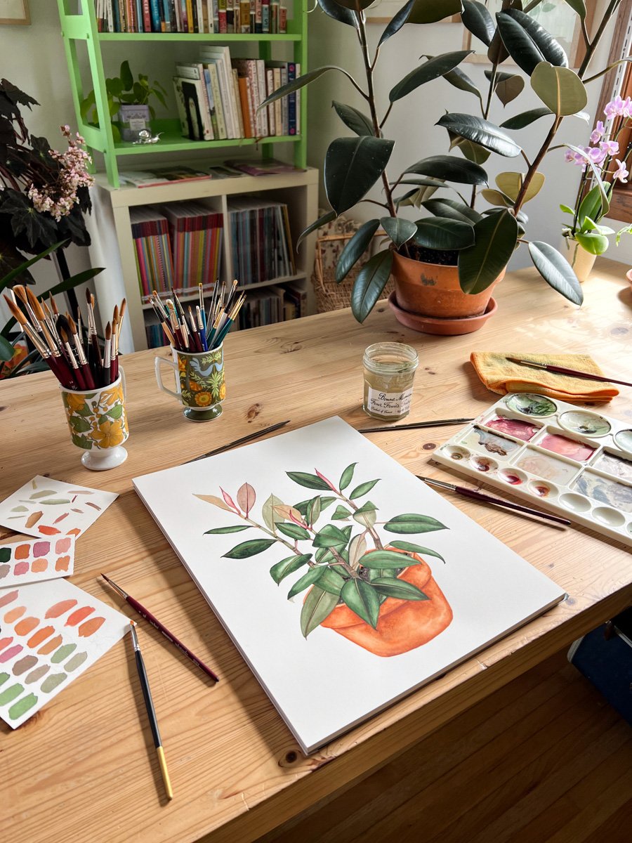 Painting a Rubber Plant.jpg