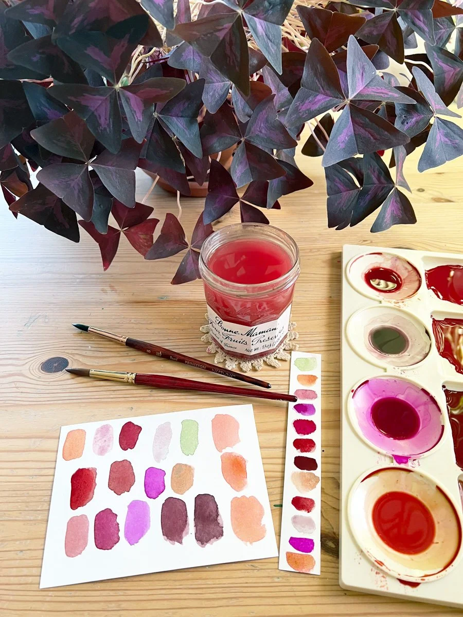 Mixing Paint for Another Oxalis Painting.jpg