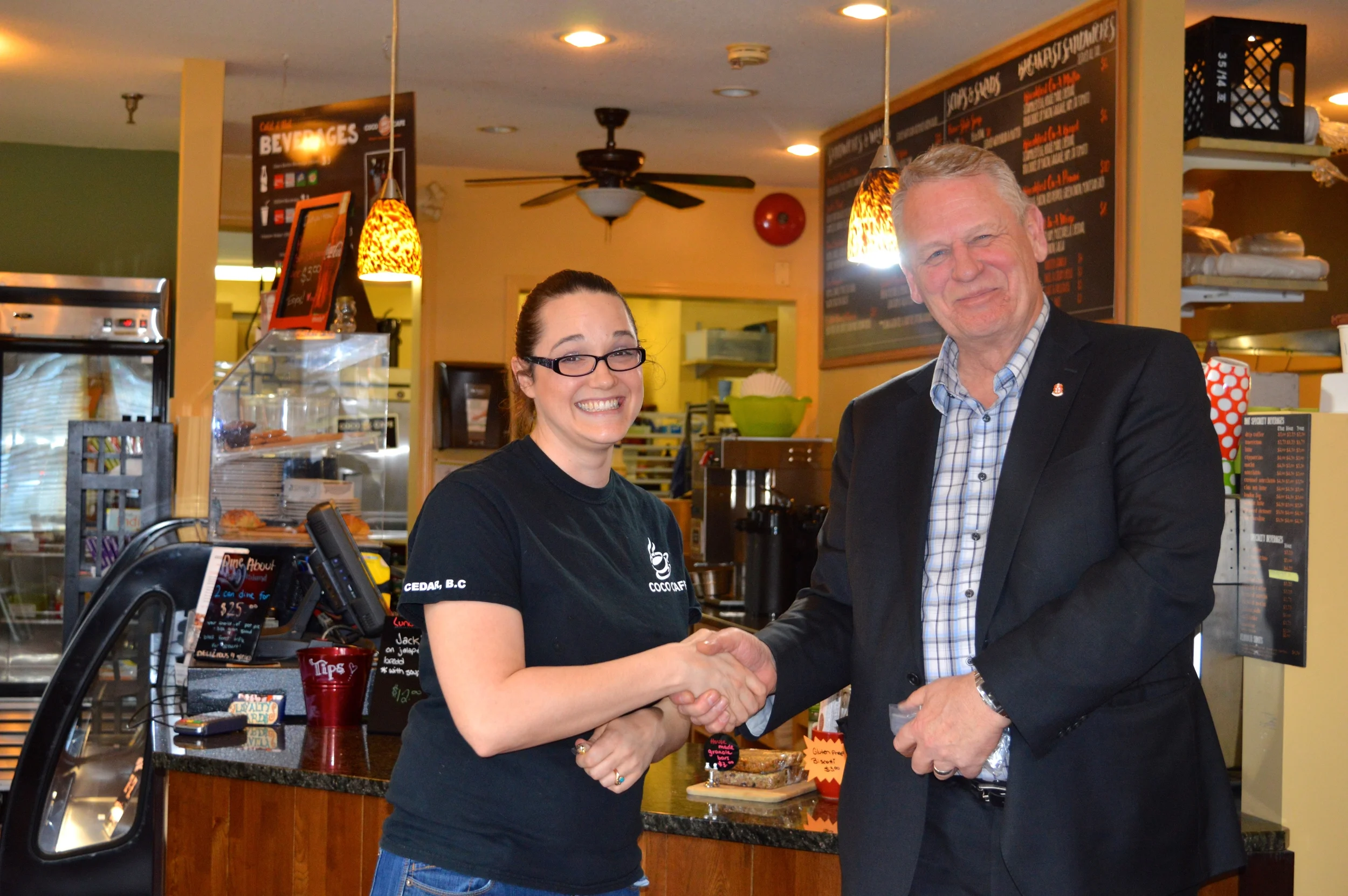 General Manager Melanie Cadden and Mayor Bill McKay.