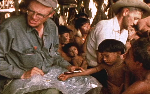 1968 expedition Taking Blood Samples for genetic study.jpg