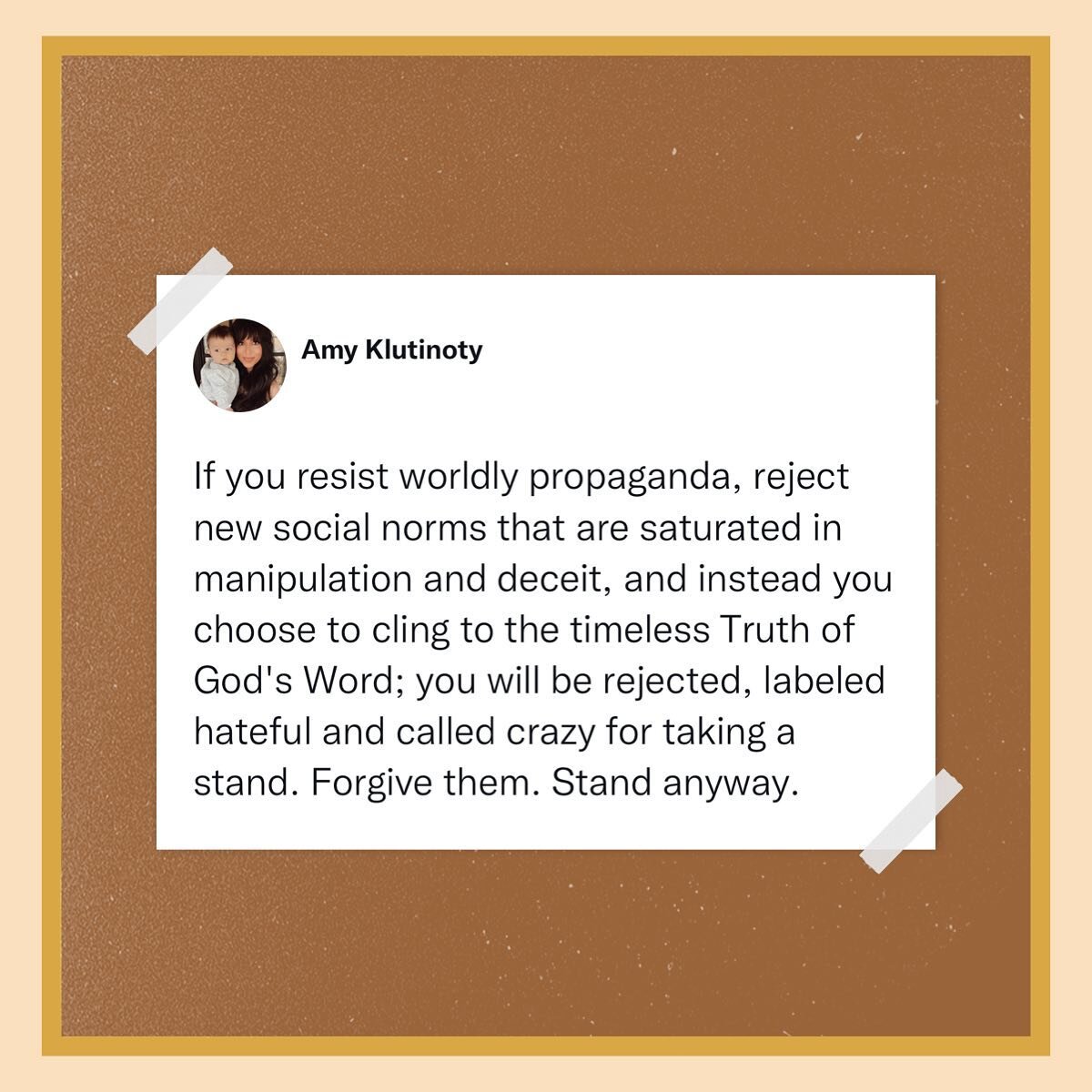 Count on it, yet stand strong.

Don&rsquo;t bow down to the modern day golden statues just because everyone around you has willingly decided to worship fleeting things. Idolatry is lurking behind countless good intentions, popular movements and socia