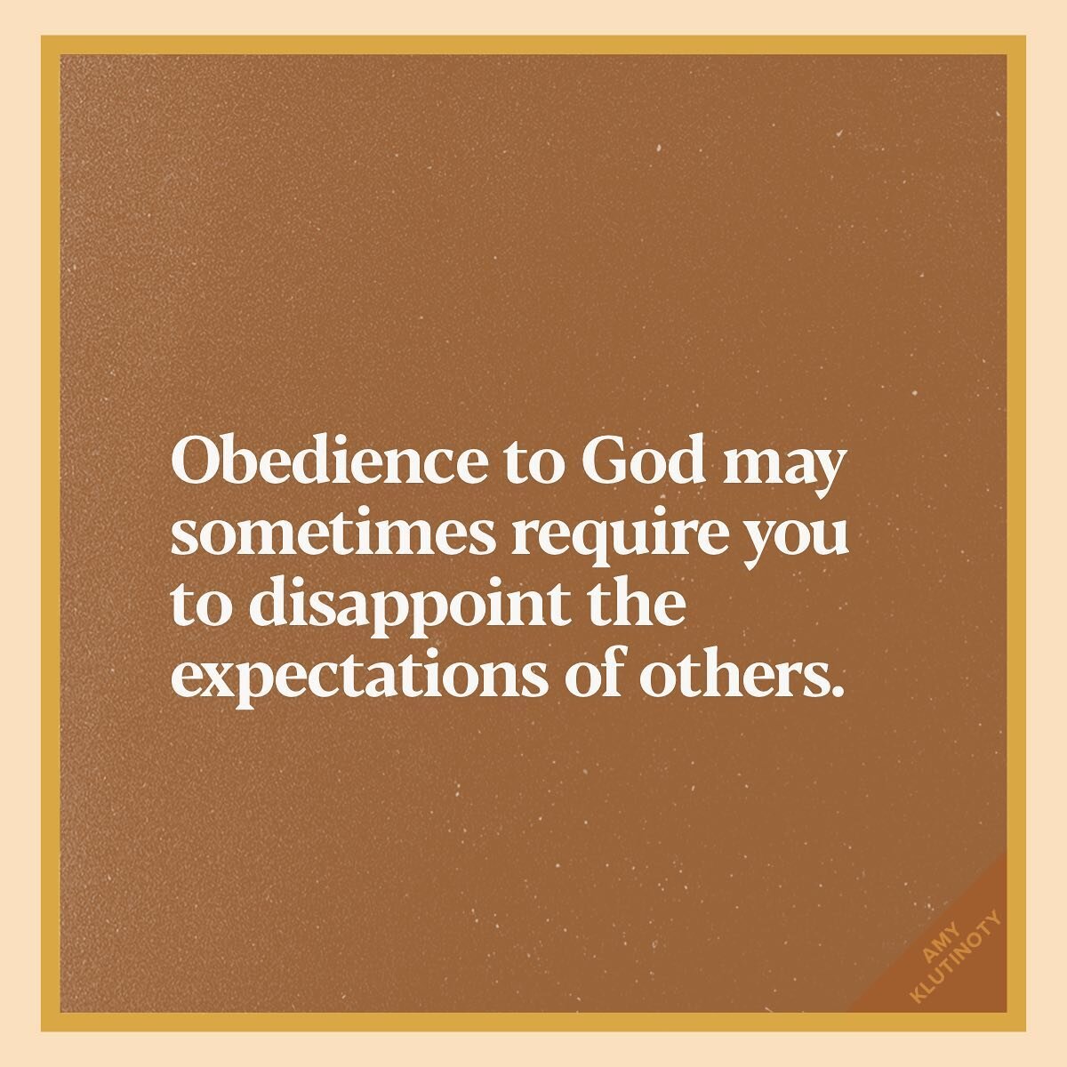 People live under a lot of unnecessary pressure simply because they are afraid of disappointing the expectations of others. They will agree to things out of fear, compromise convictions to &ldquo;keep the peace&rdquo;, live afraid to say &ldquo;no&rd