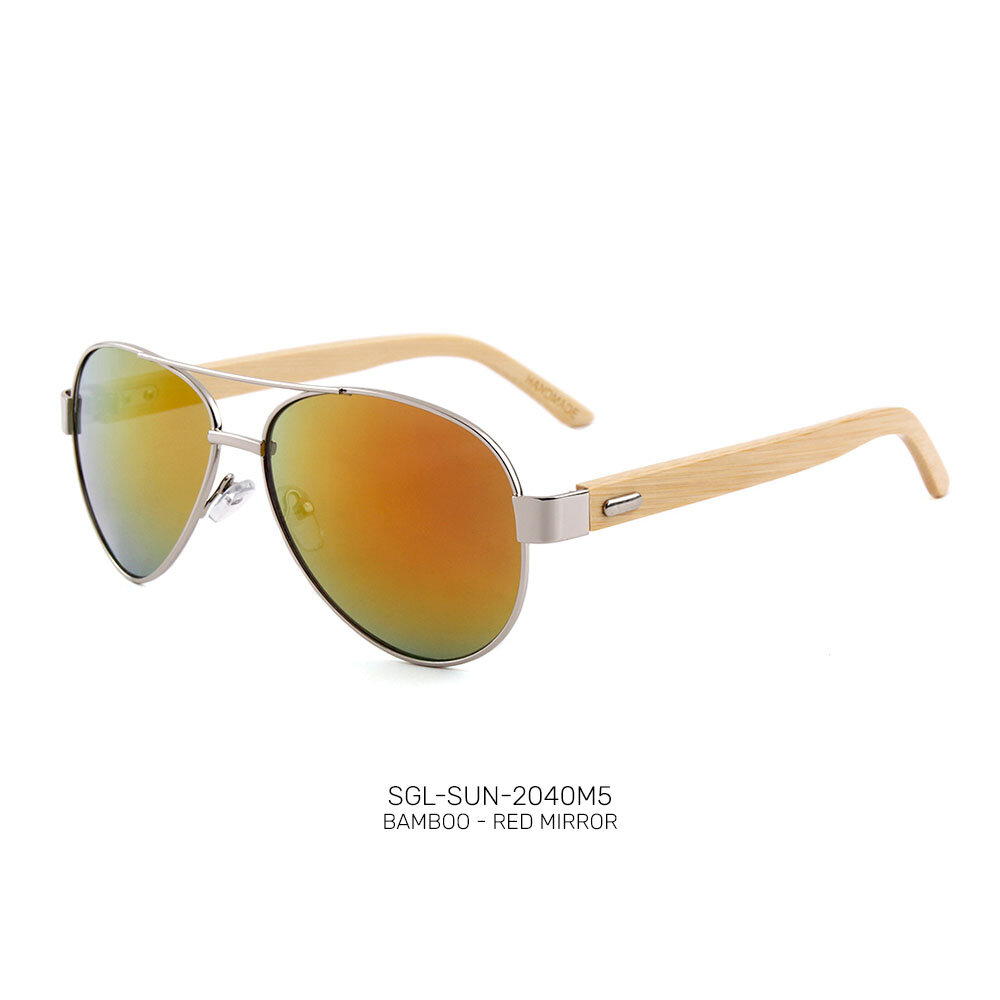 USA Handmade ECO friendly bamboo promo sunglasses