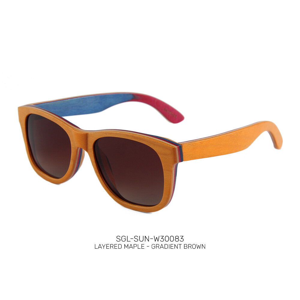 Private label wooden promo sunglasses