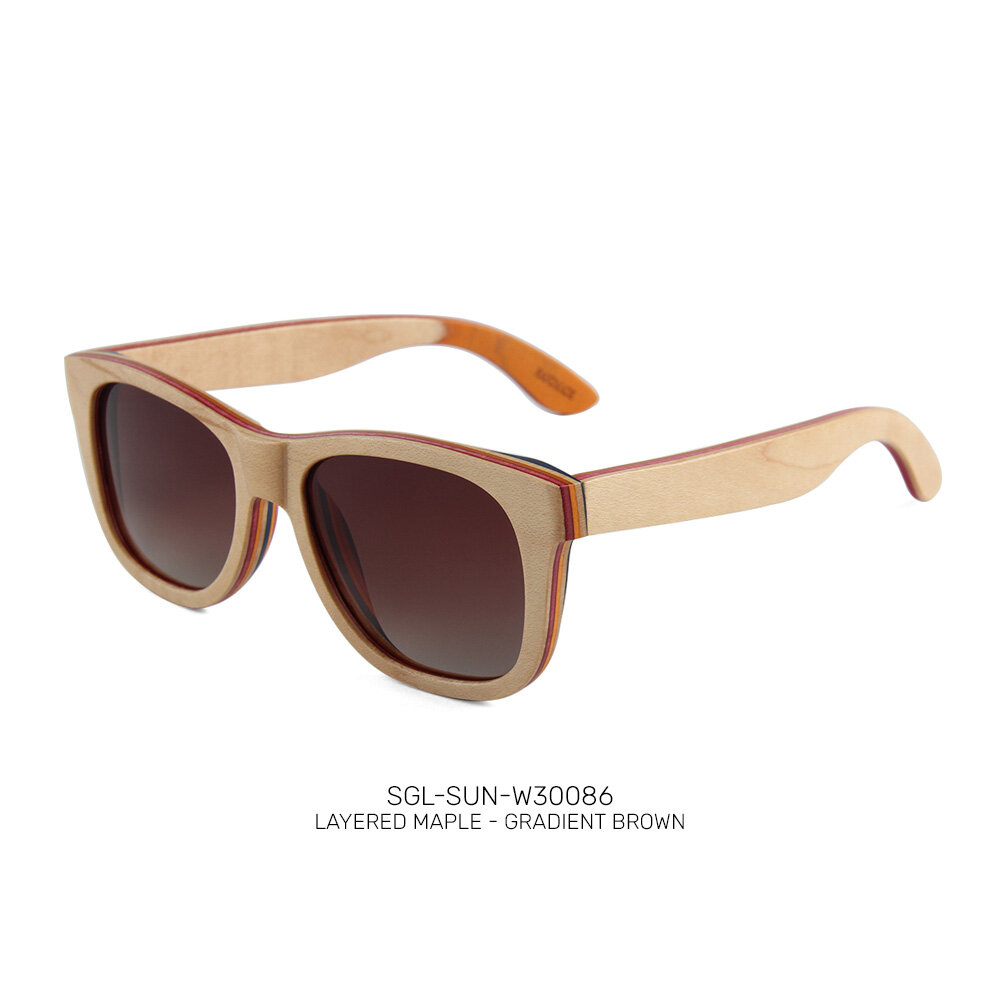 Private label wooden promo sunglasses