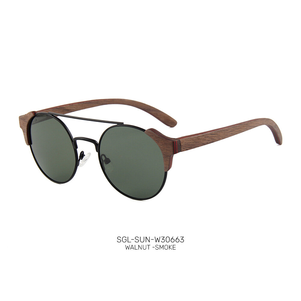 Private label wooden promo sunglasses