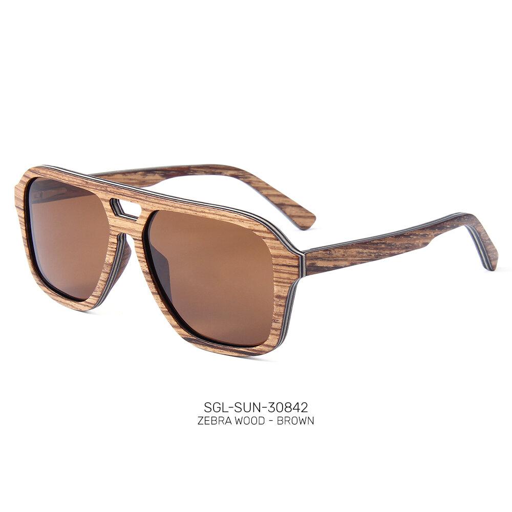 Private label wooden promo sunglasses