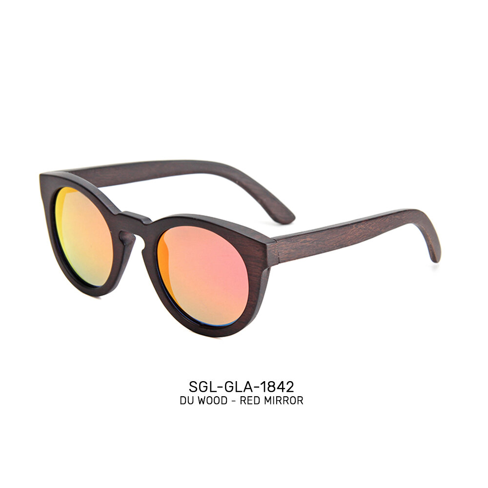 Private label handmade wooden promo sunglasses