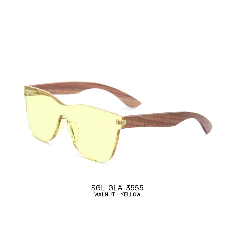 Private label handmade wooden promo sunglasses