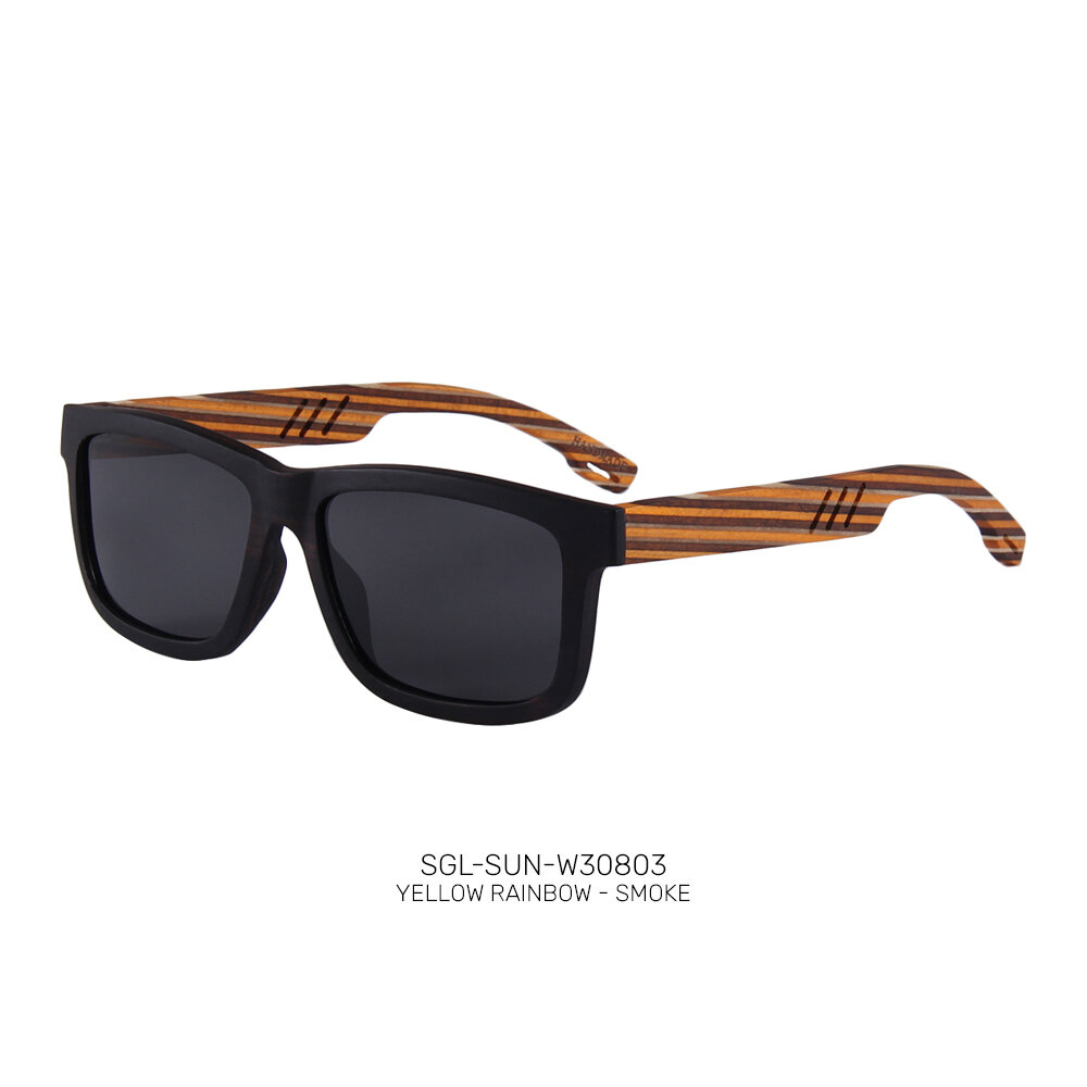 Private Label zebra Wood Sunglasses