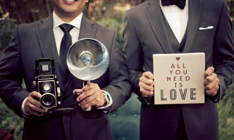 Vintage Camera & "All you need is love" Sign