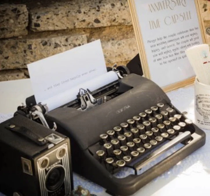 Vintage Typewriter & Vintage Camera