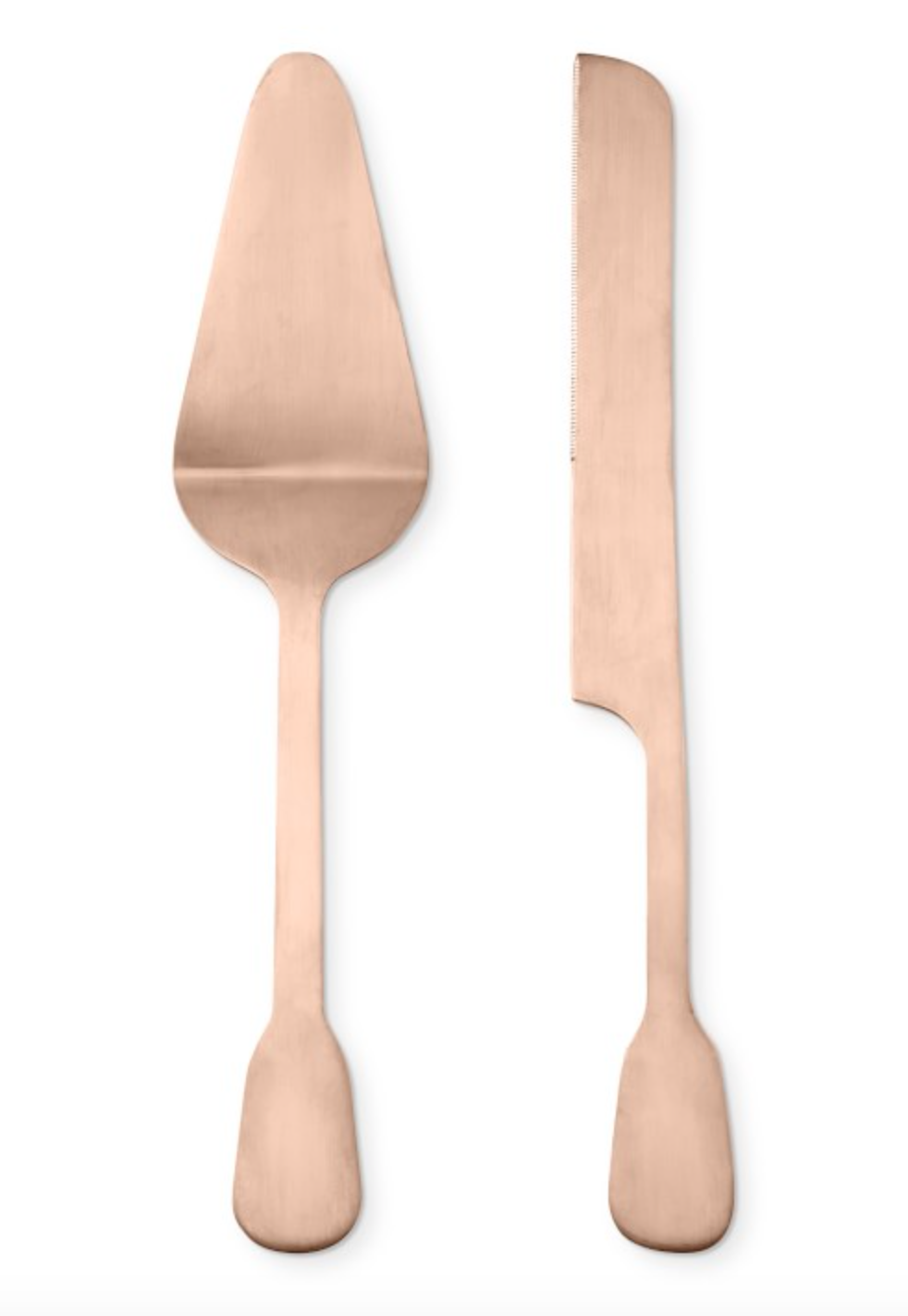 Copper/Rose Gold Cake Knife & Server Set