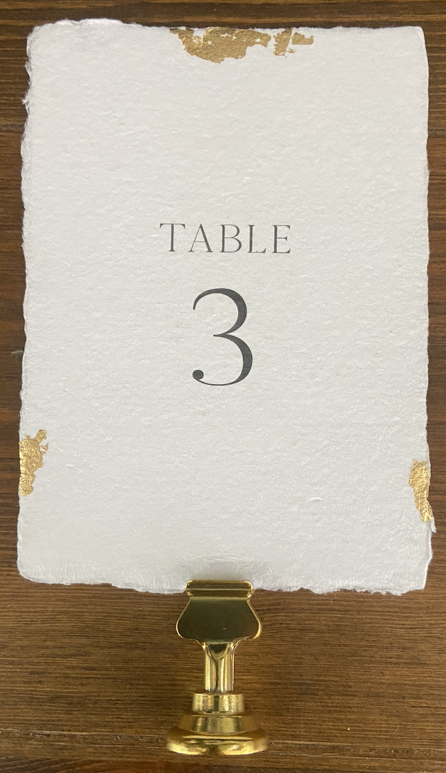Gold Foil Paper with Gold Clip Stand