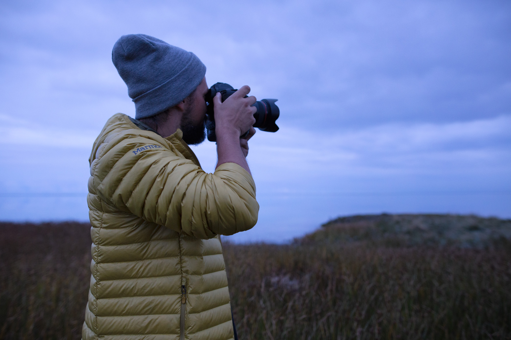First night on location. After a long drive and a fairly early sunset, we wen’t out to do some location scouting on the south side of the island. It was windy and full of mosquitos. Not even close to what I remembered.