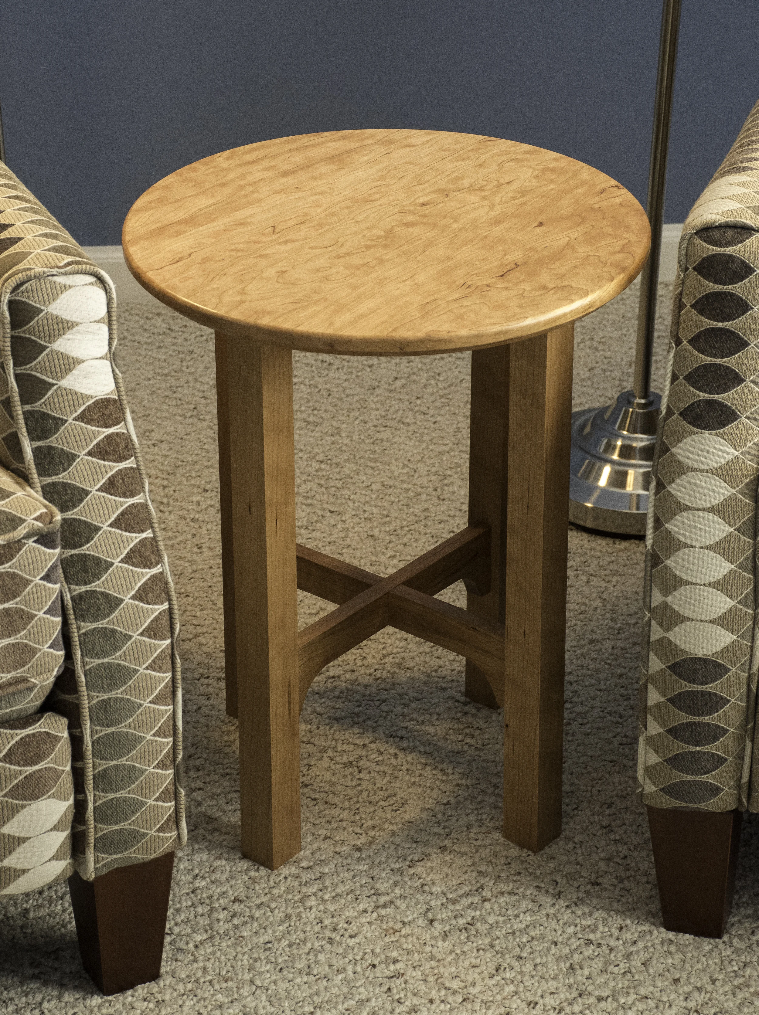 The tabouret in its final resting place, patiently awaiting the first of many Dr Peppers that will rest upon its surface.