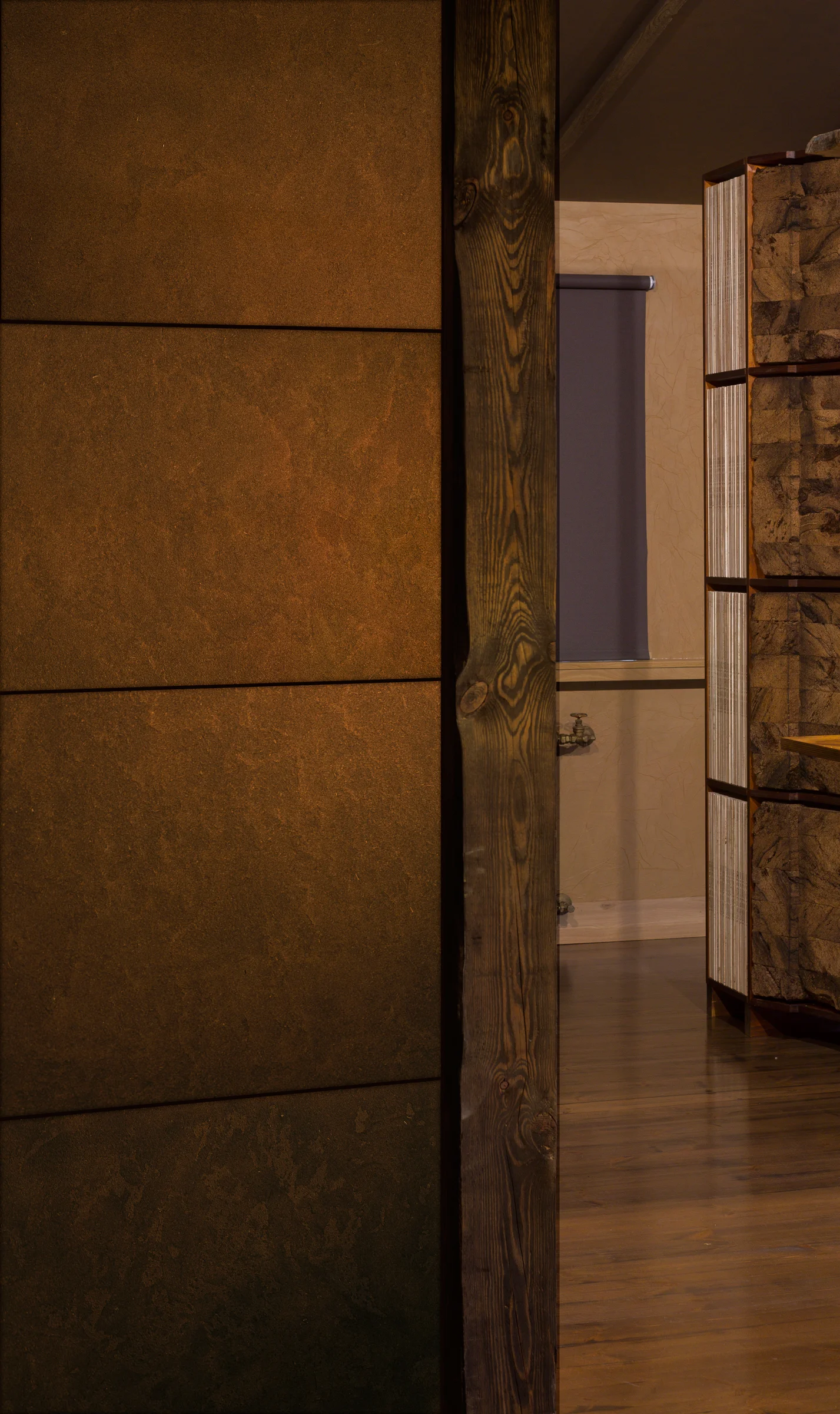 Peat Plastered Panel Wall (left)
