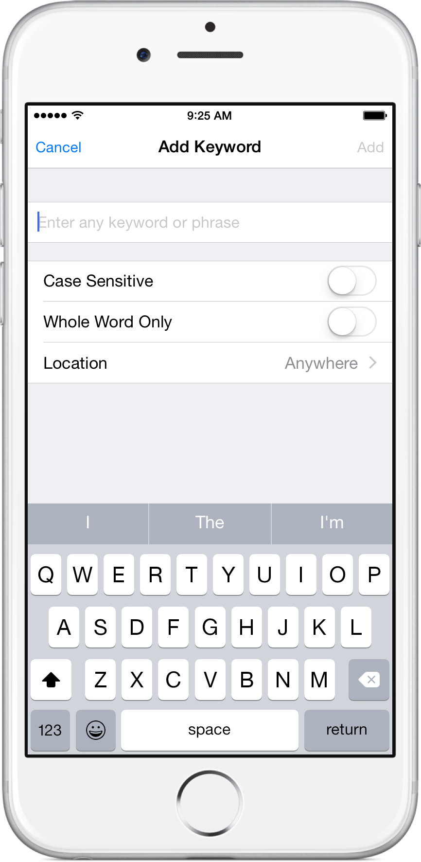  Mute keywords or phrases 