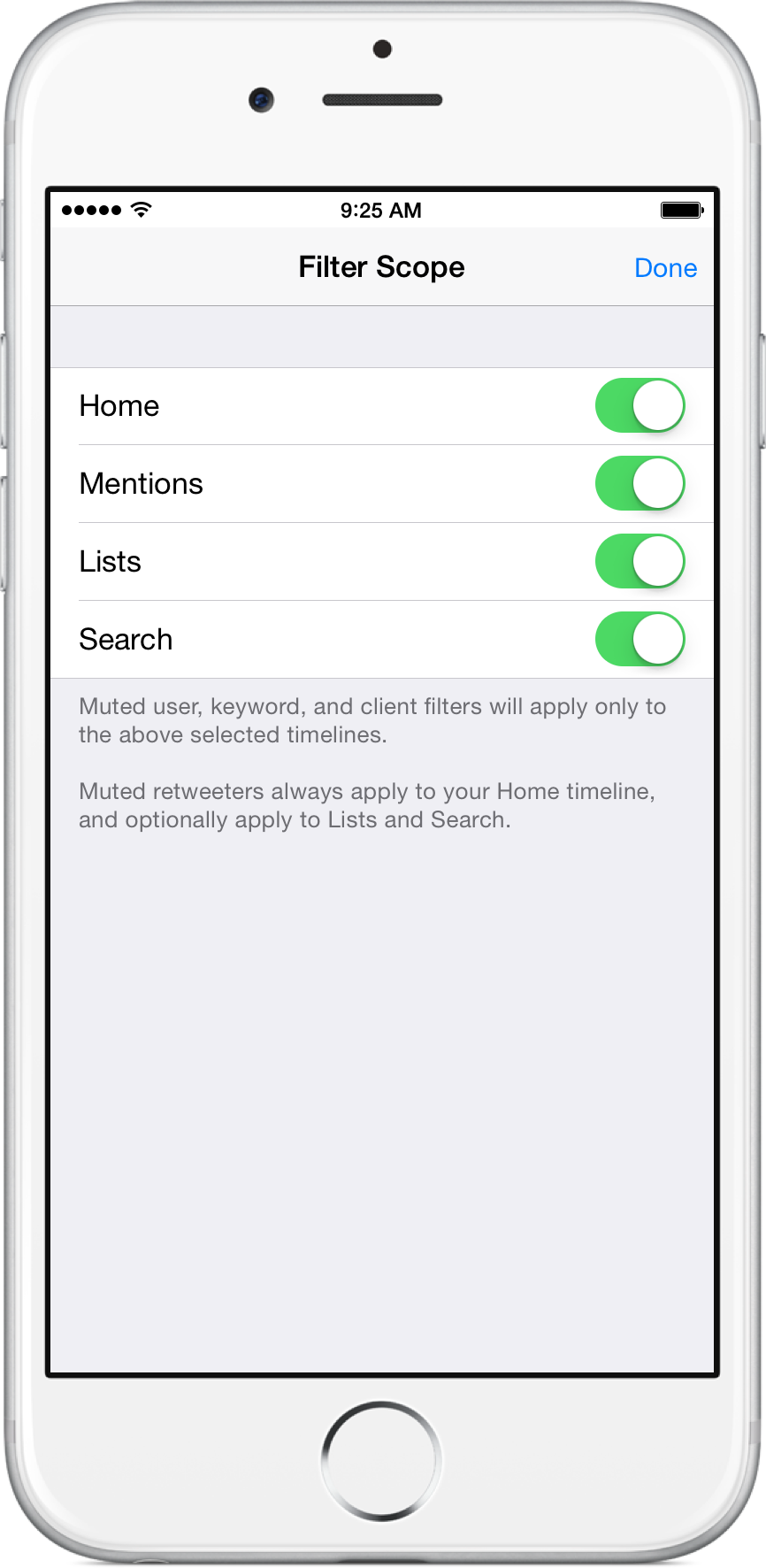 Choose where filters apply 