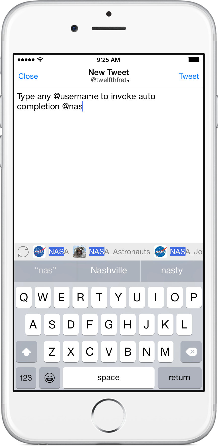  Username auto completion 