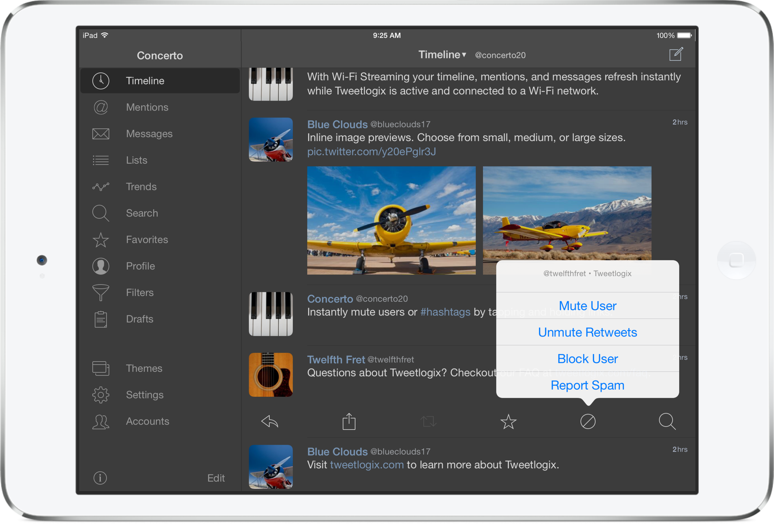  Popover actions on iPad 