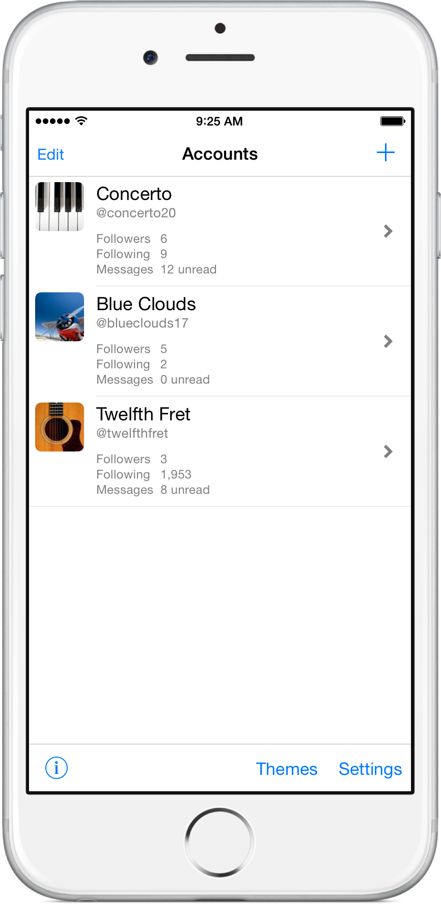  Multiple Twitter accounts 