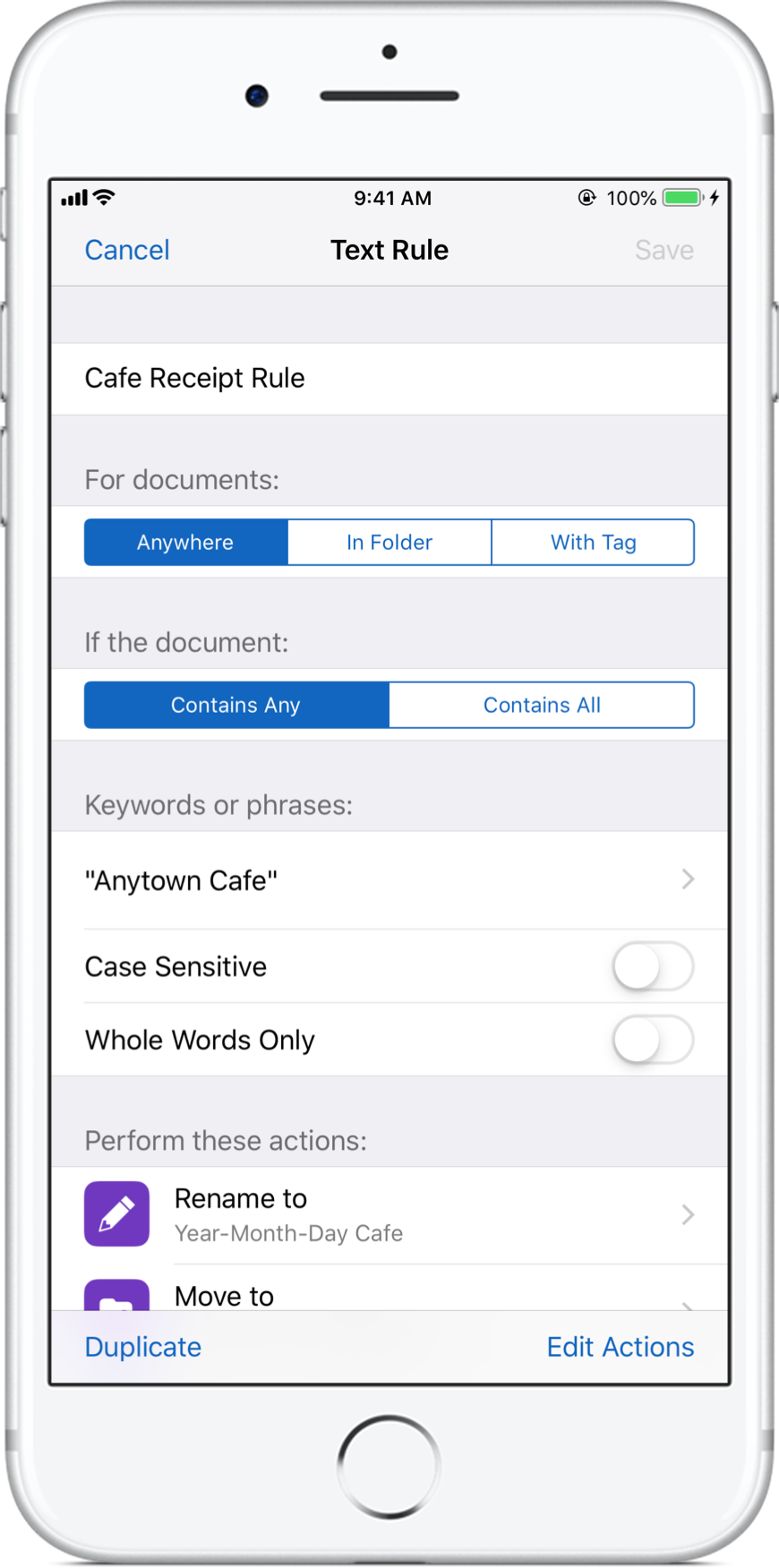 Text Rule in Paperlogix 1.3
