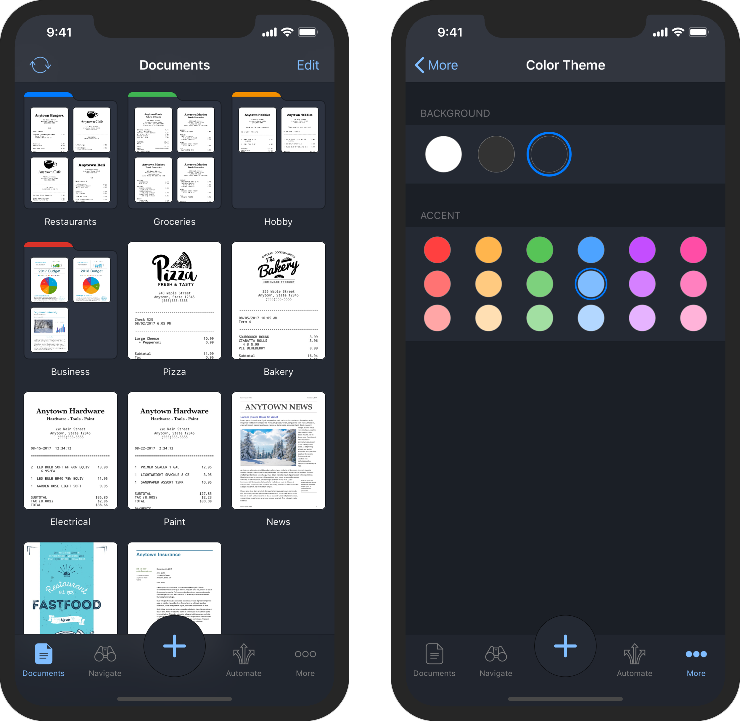 Customizable Color Themes in Paperlogix Pro 1.6