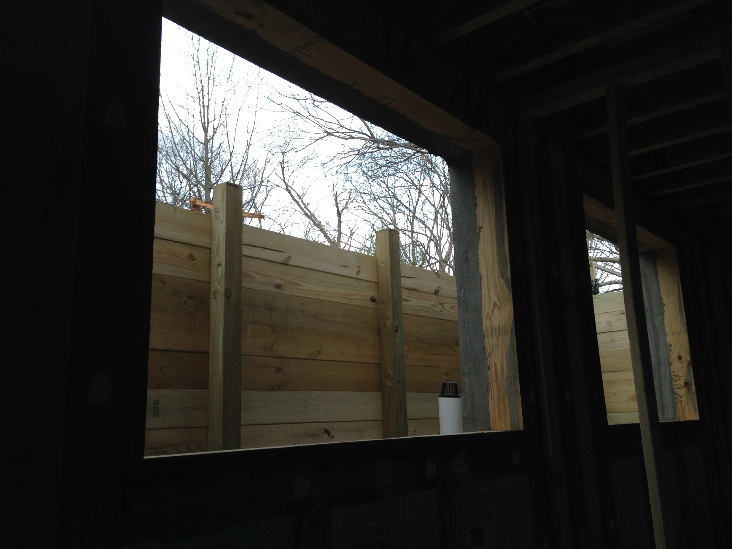 View from basement bedroom.This is going have a nice view when all said and done. 