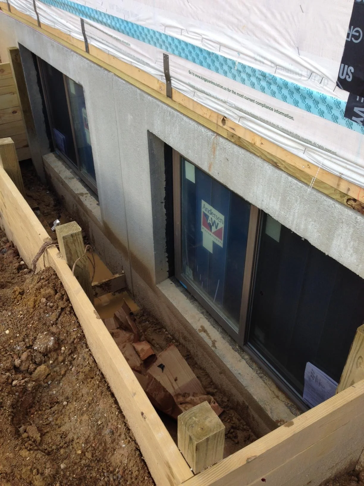 Exterior view of installed window.