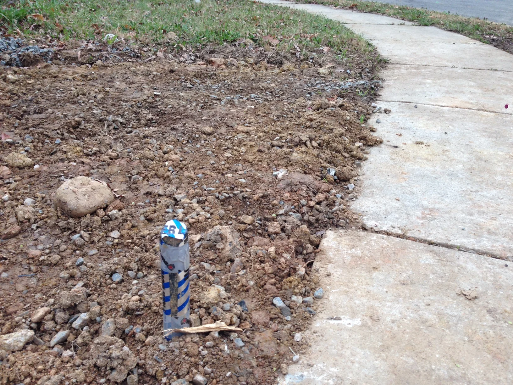 Out water pipe waiting for it meter. How lonely it is until you find the right partner. Hopefully they meet in the next two weeks.