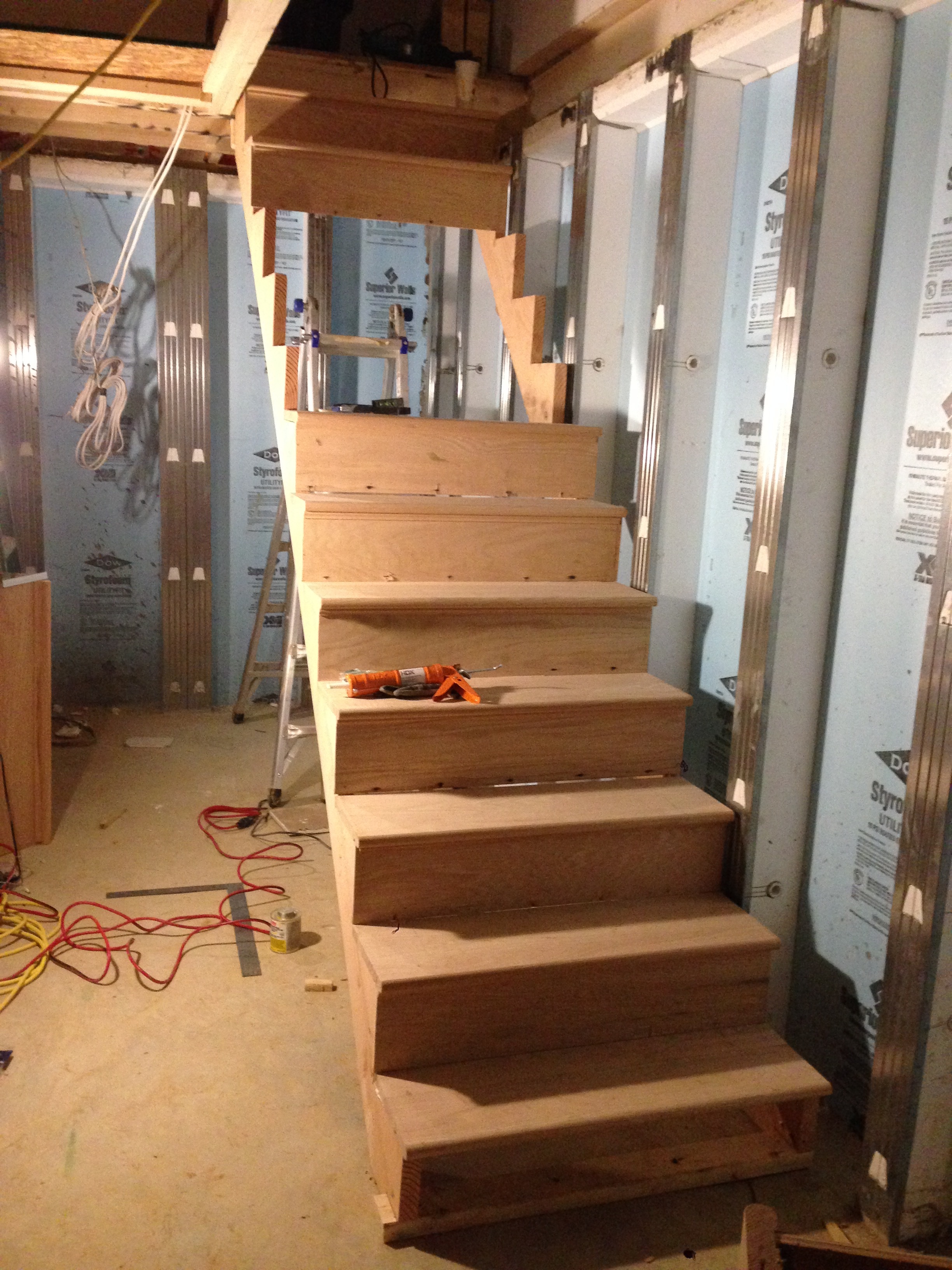 20:10 Making progress but more to go. The risers are 8-1/4" with 10-1/4" treads. 