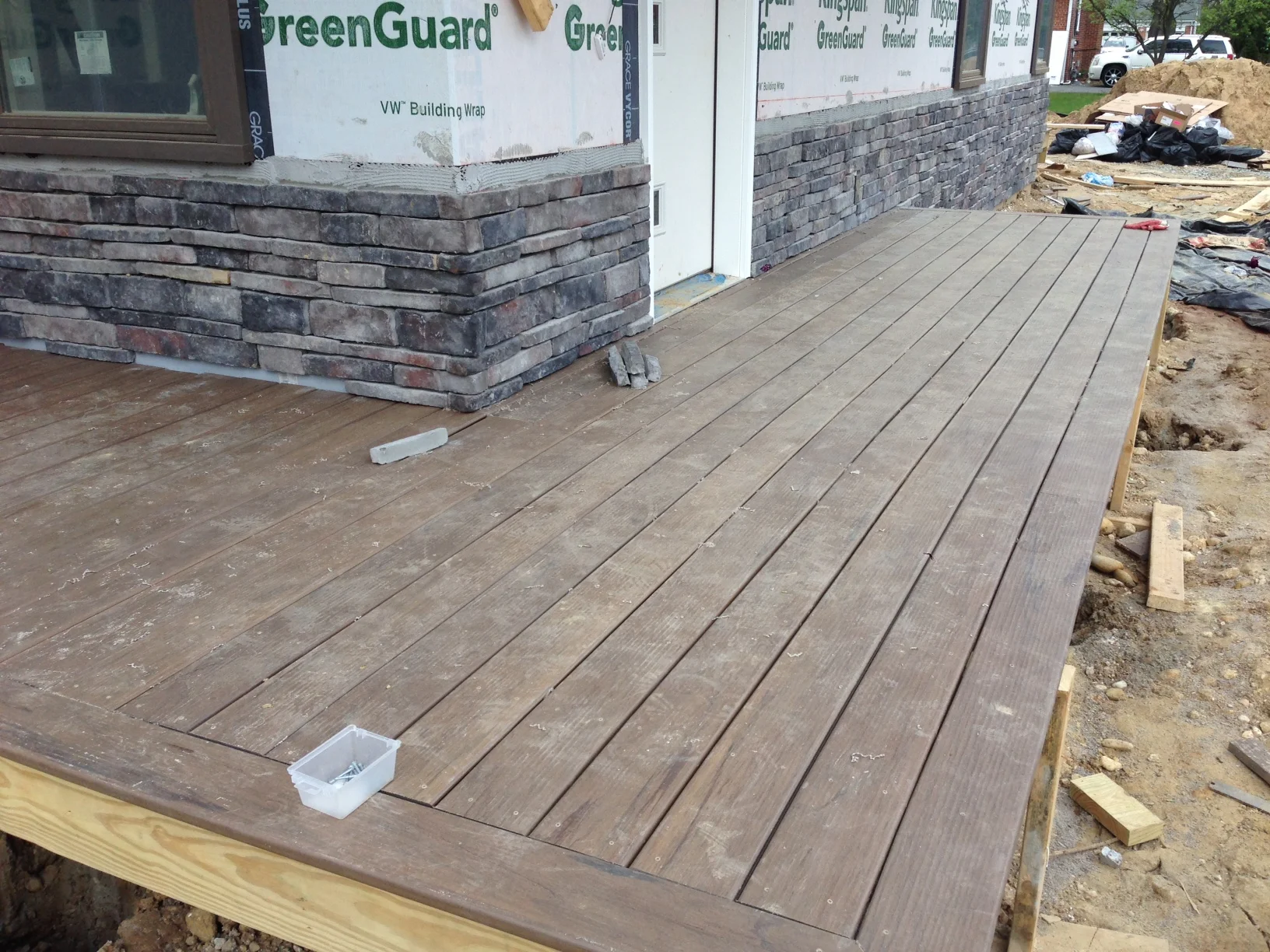 Finally a proper entrance to the house. We used a composite deck from Timbertech.