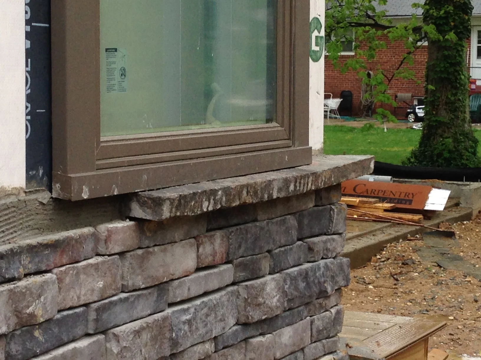 Stone Ledger sticking out too far and weighs too much.