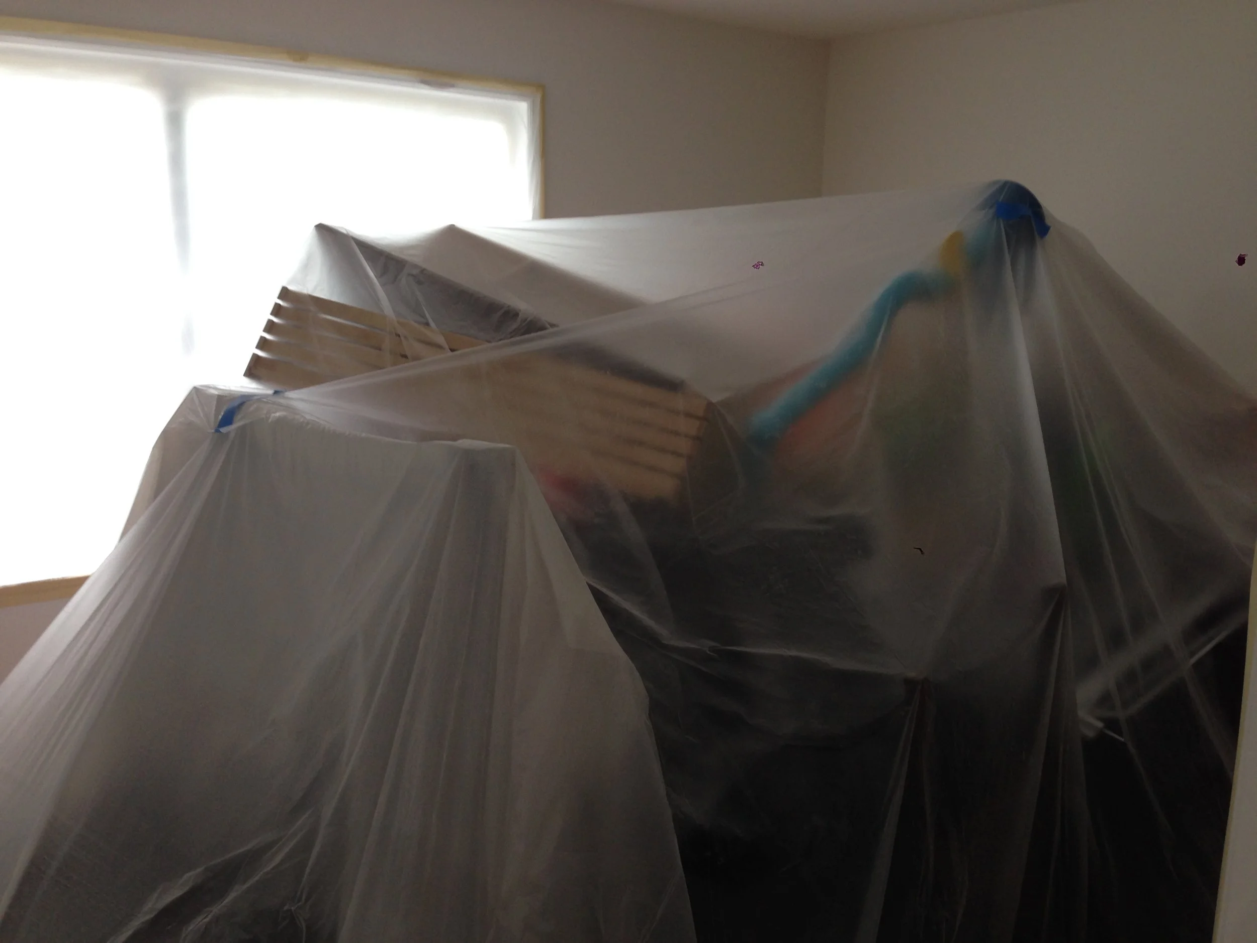 Pedro's room with a bunch of boxes. These are the boxes from last weeks move. Just wait until tomorrow to see the big move.