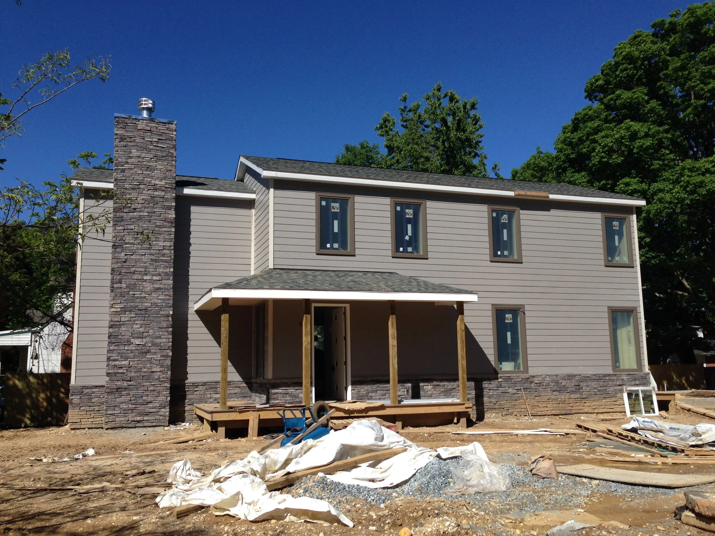 A clear upfront view of the home. Yes it is now feeling like a home. Casa Tortuga is almost habitable. 