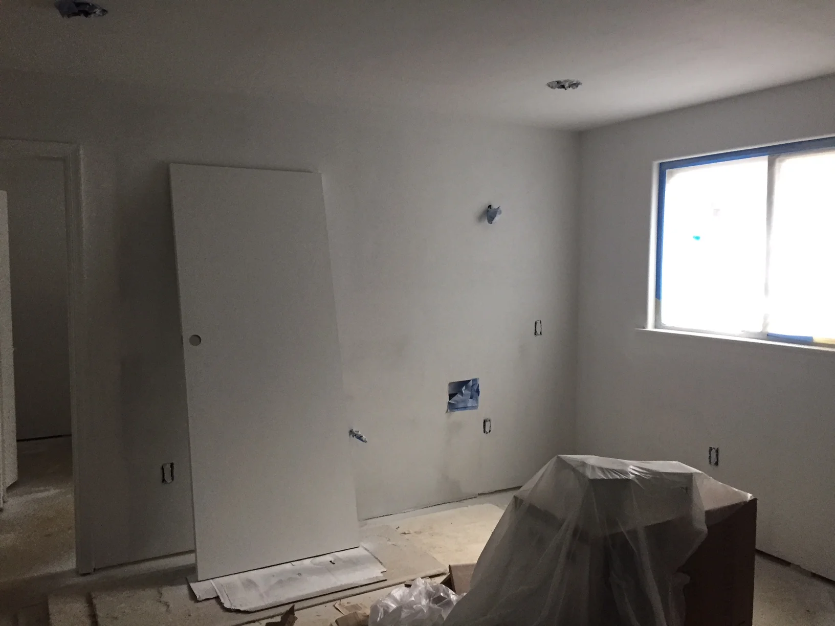 Painting set up and primer being completed. The smell of freshly made paint!